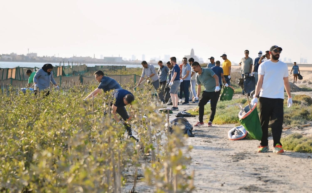 وزارة شؤون البلديات والزراعة تنظم حملة لتنظيف أشجار القرم في حالة أم البيض