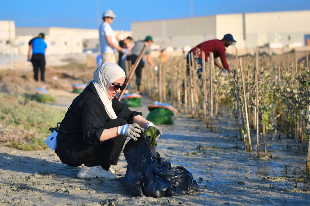وزارة شؤون البلديات والزراعة تنظم حملة لتنظيف أشجار القرم في حالة أم البيض