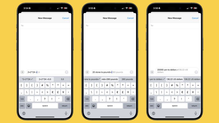 تطبيق الرسائل في iOS 18 يتحول إلى آلة حاسبة ذكية ومحوّل وحدات مباشر