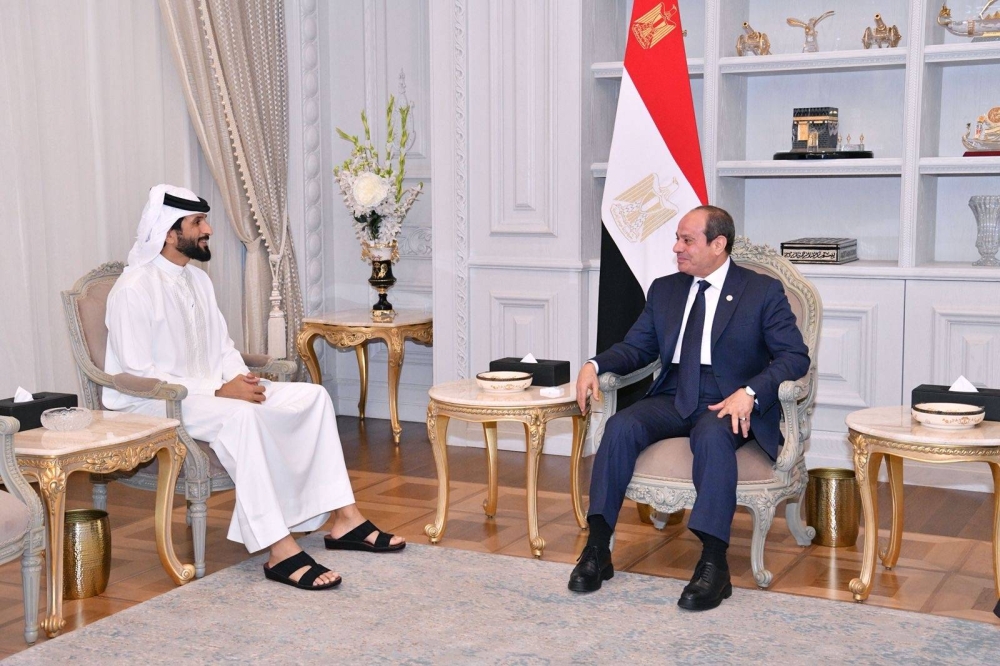 السيسي يستقبل  ناصر بن حمد  وخالد بن حمد