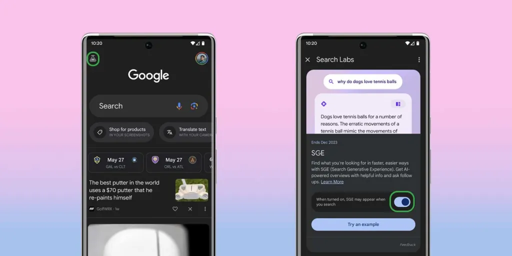 كيف تفعل وضع الذكاء الاصطناعي في بحث جوجل على أندرويد؟