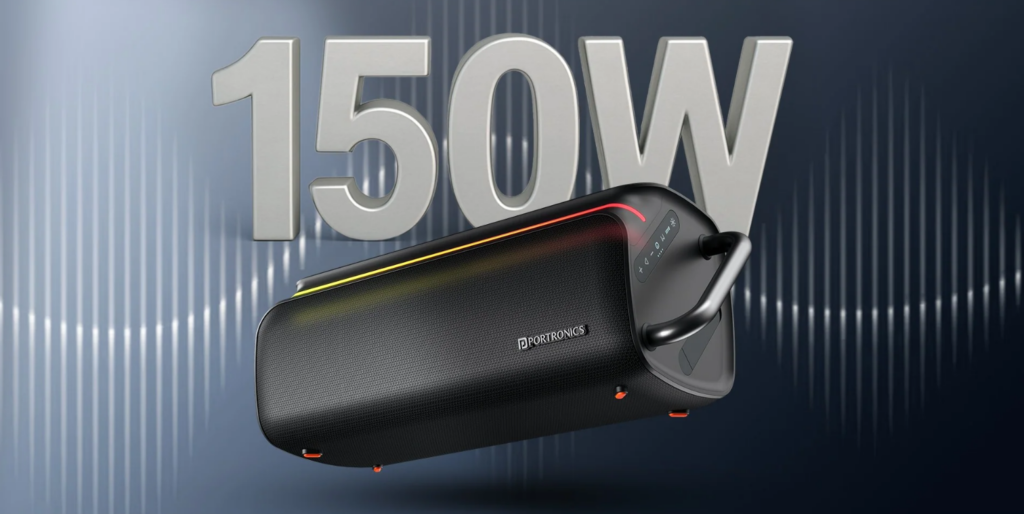 Portronics تطلق سماعة Nebula X بقدرة 150 واط وتجربة كاريوكي تفاعلية للحفلات المنزلية