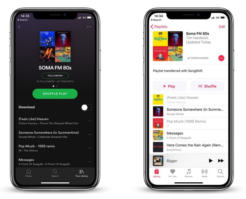 أبل تتيح نقل قوائم الموسيقى من سبوتيفاي إلى Apple Music بسهولة