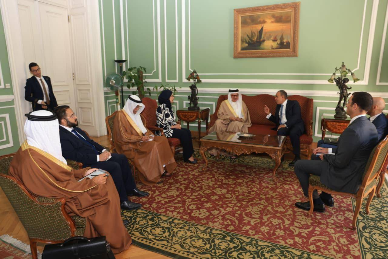 وزير الخارجية يجتمع مع نظيره المصري