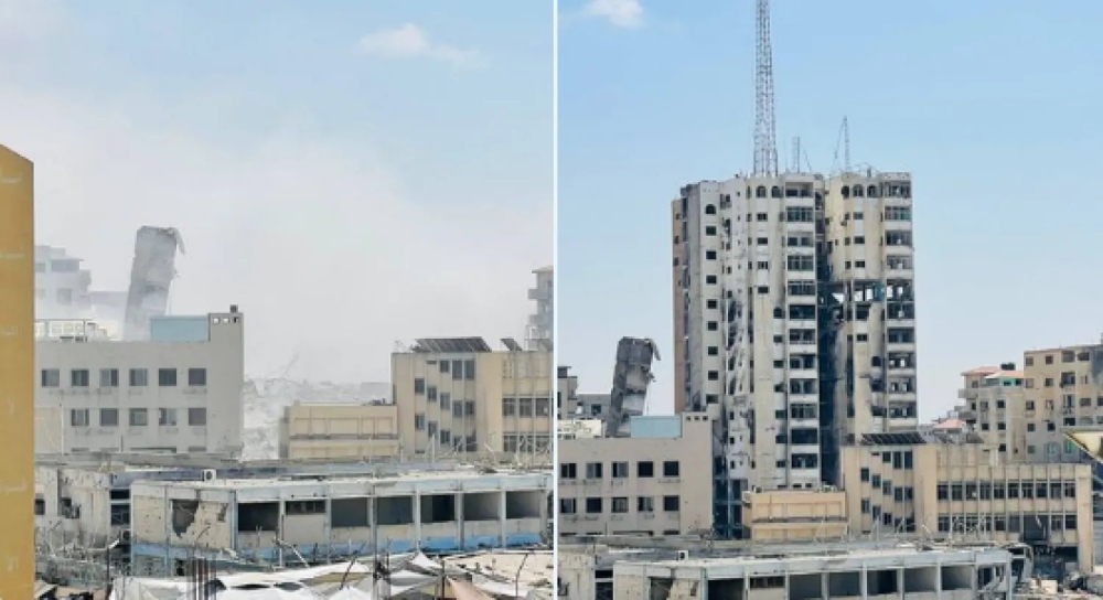 إسرائيل تدمّر برجاً سكنياً جديداً في مدينة غزة... وتدعو السكان للمغادرة جنوباً
