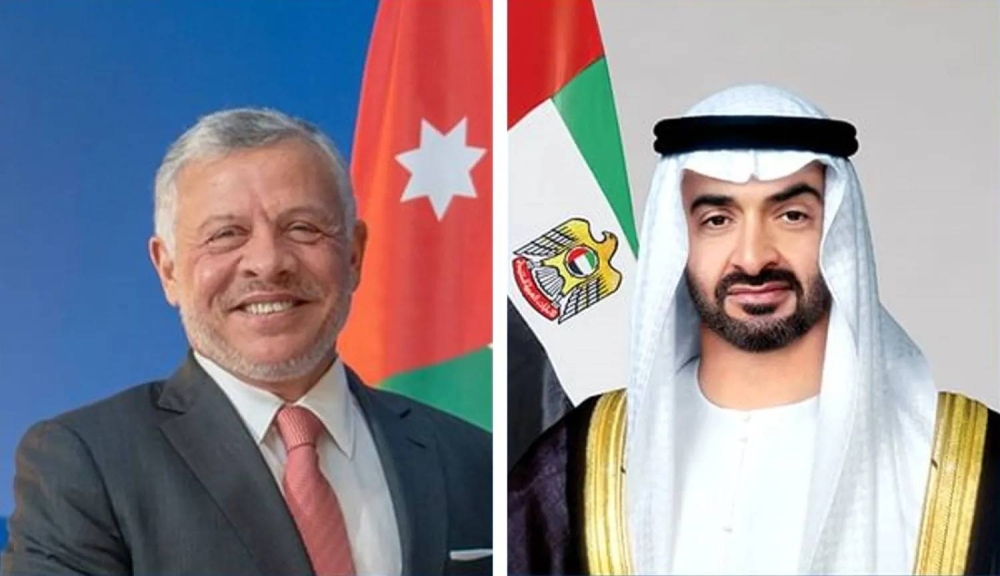 رئيس الإمارات يستقبل ملك الأردن في أبوظبي