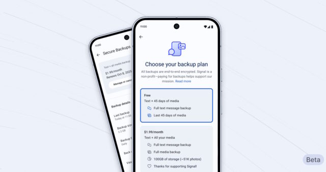 "سيغنال" يطلق خطط نسخ احتياطي مجانية ومدفوعة للمحادثات