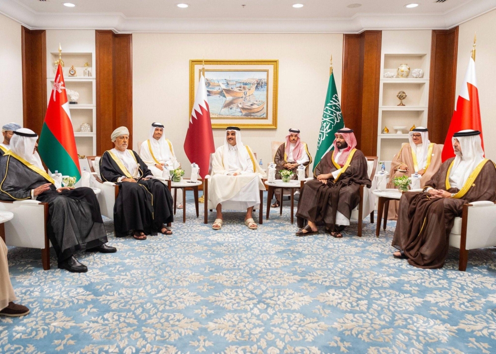 قادة ورؤساء وفود دول مجلس &laquo;التعاون&raquo; خلال اجتماعهم في الدوحة