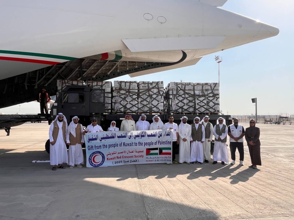 الكويت: إقلاع الطائرة العاشرة من الجسر الجوي الثاني محملة بـ40 طنًا من المساعدات لإغاثة غزة