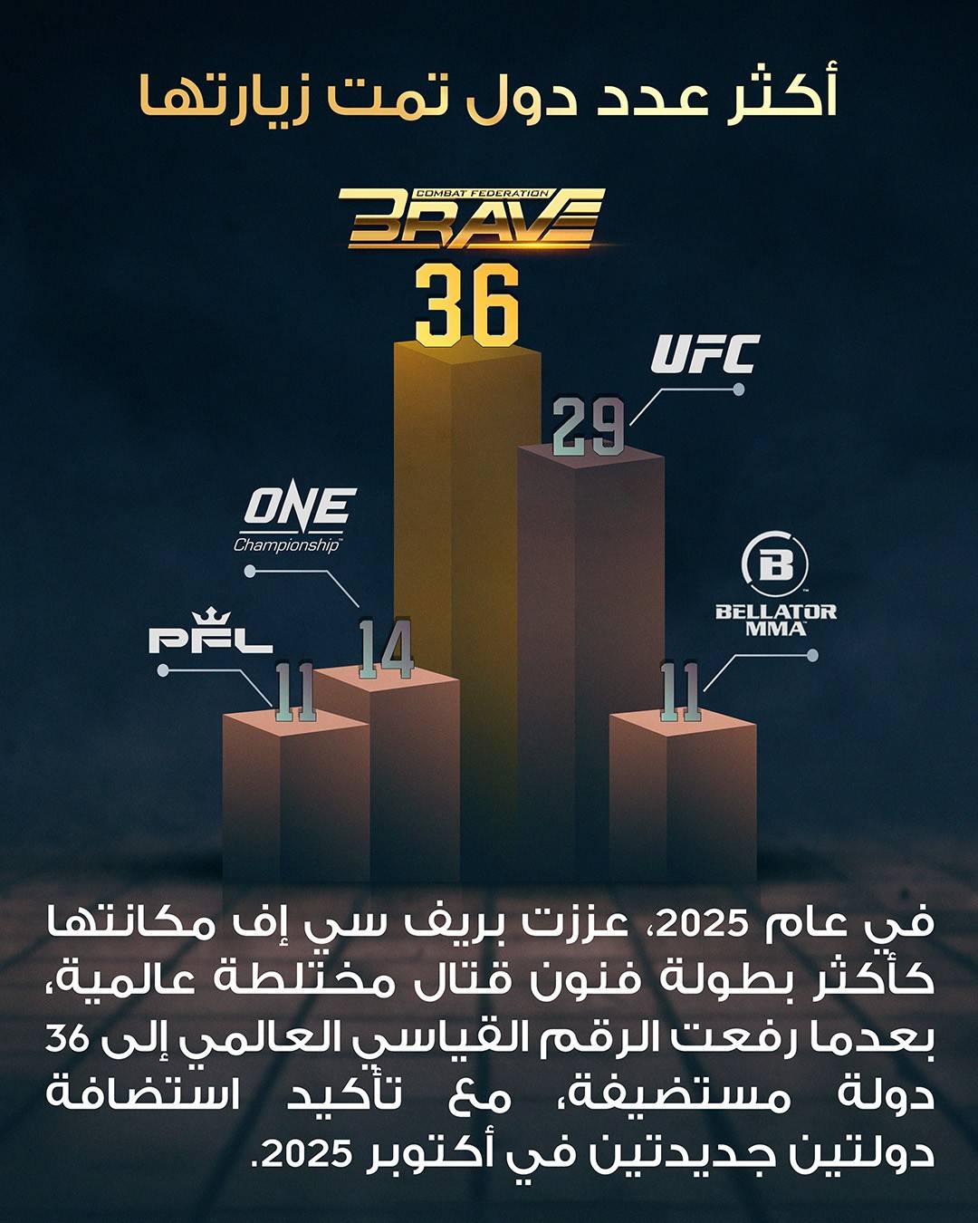 منظمة بريف بحرينية تقود صحوة عالمية في عالم فنون القتال المختلطة