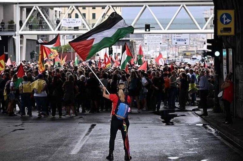 إضراب ومظاهرات تاريخية في إيطاليا تضامنا مع غزة