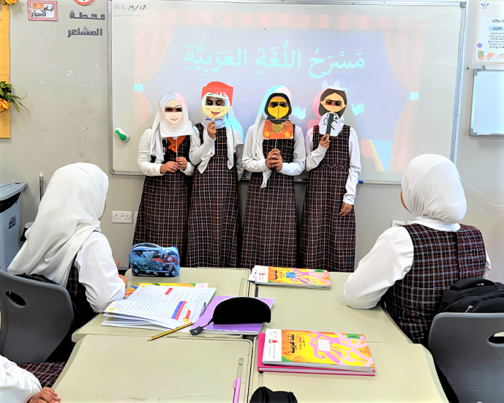دروس اللغة العربية مشاهد مسرحية في مدرسة المالكية
