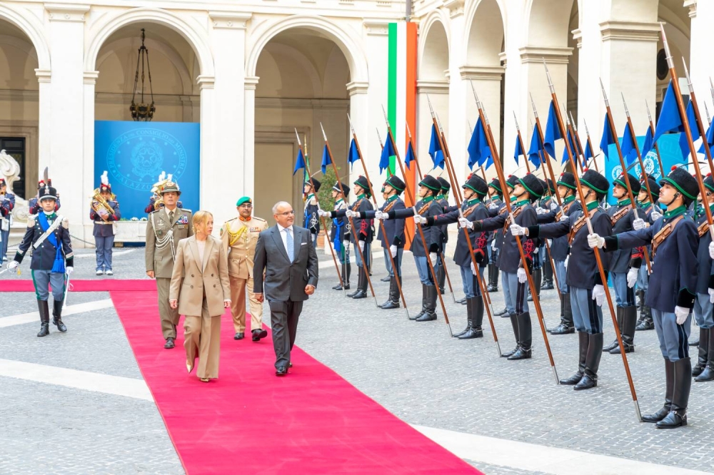 ولي العهد رئيس الوزراء: الدفع بمستويات التعاون والتنسيق والشراكة مع إيطاليا نحو آفاق أرحب