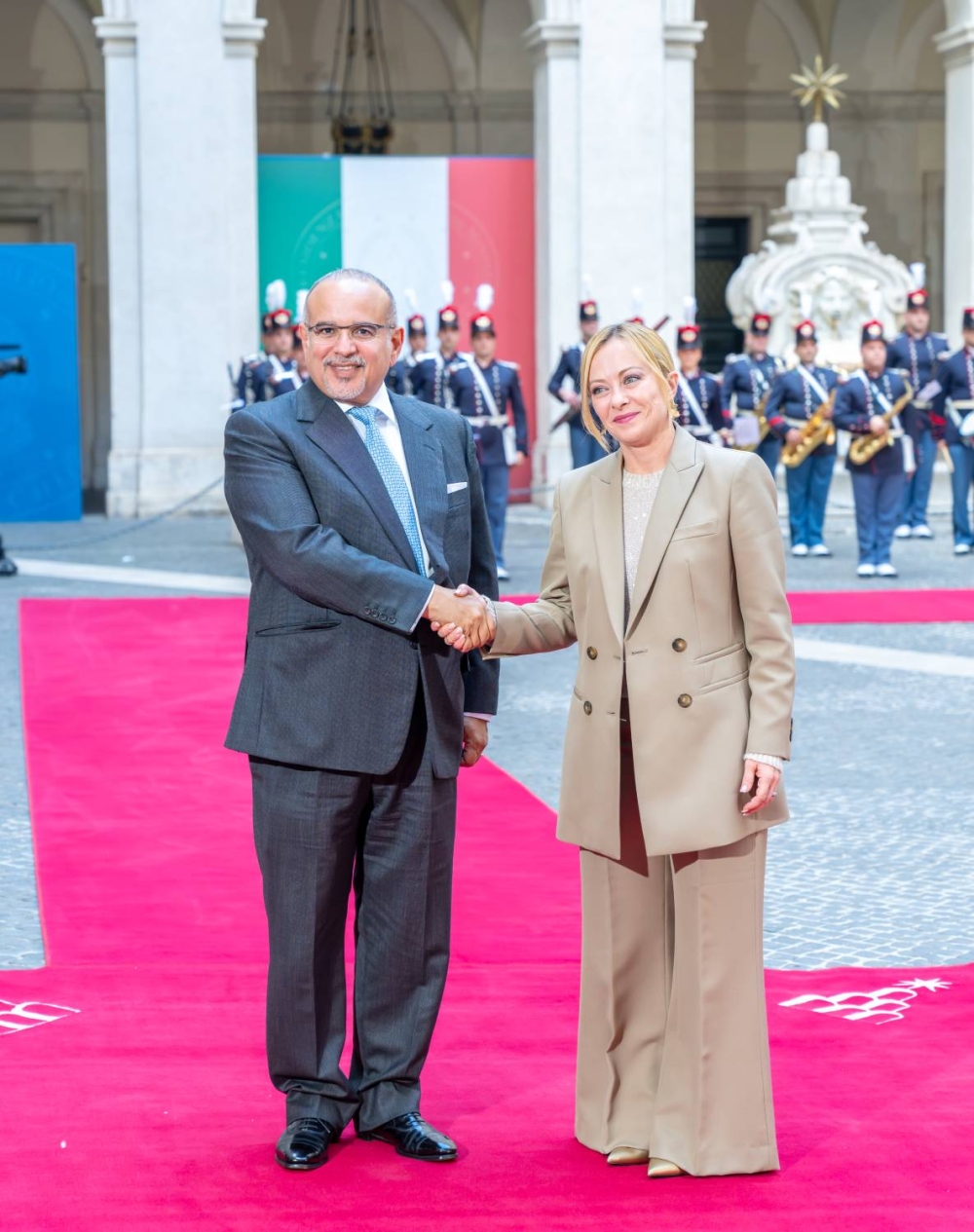 ولي العهد رئيس الوزراء: الدفع بمستويات التعاون والتنسيق والشراكة مع إيطاليا نحو آفاق أرحب