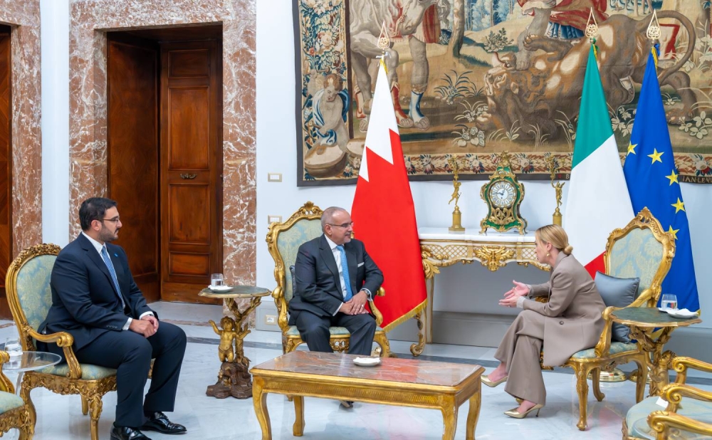 ولي العهد رئيس الوزراء: الدفع بمستويات التعاون والتنسيق والشراكة مع إيطاليا نحو آفاق أرحب