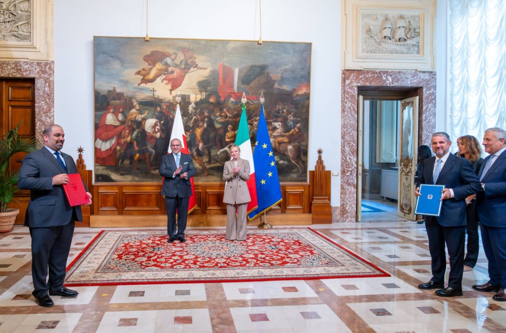 ولي العهد رئيس الوزراء: الدفع بمستويات التعاون والتنسيق والشراكة مع إيطاليا نحو آفاق أرحب