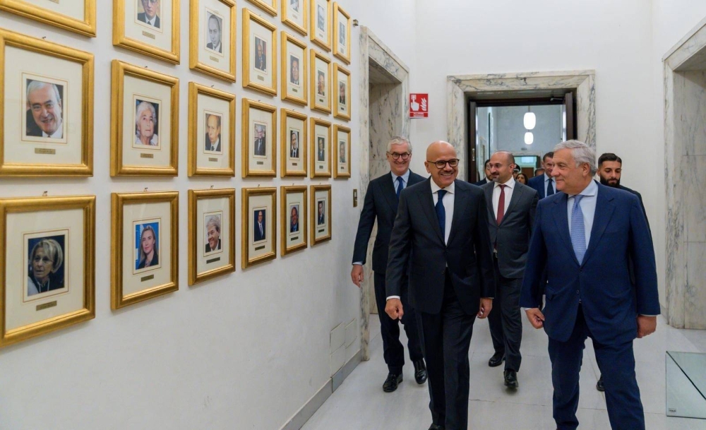 وزير الخارجية ووزير الصناعة والتجارة يلتقيان مع نائب رئيس الوزراء وزير الخارجية الإيطالي