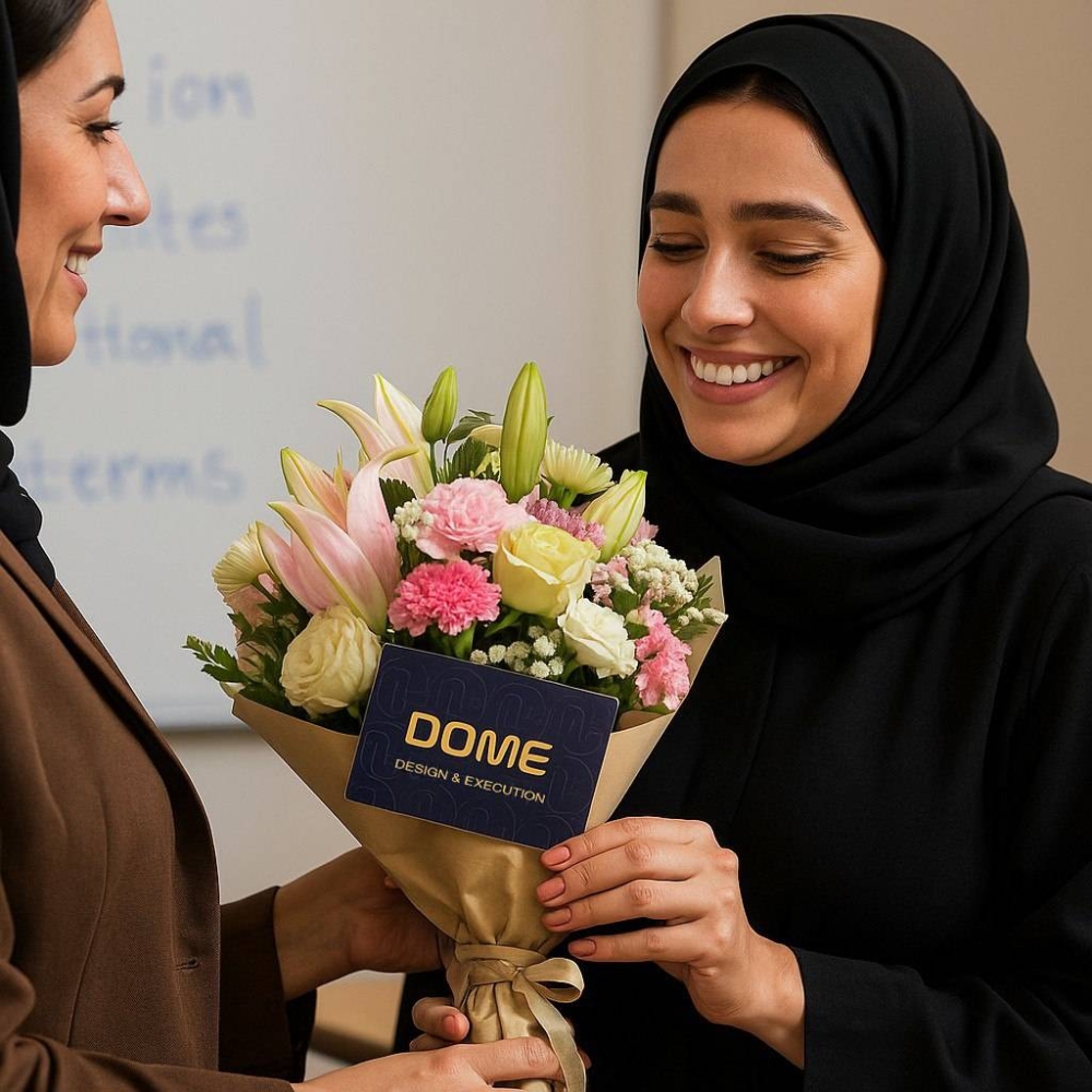 شركة دوم للتصميم تحتفي بيوم المعلم بمبادرة تقديرية للمعلمين