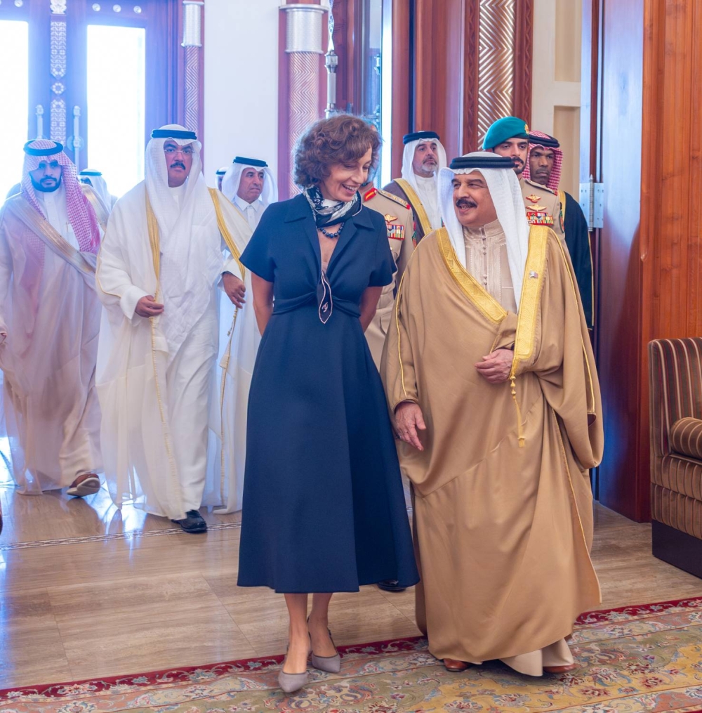 الملك يستقبل المديرة العامة لمنظمة اليونسكو ووزراء التربية والتعليم بدول التعاون