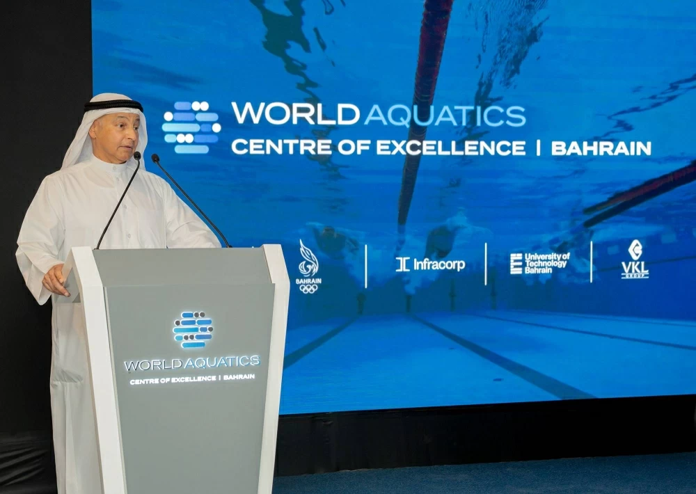 بالشراكة مع الاتحاد الدولي ومجموعة GFH واللجنة الأولمبيةخالد بن حمد يفتتح مركز التميز الدولي للرياضات المائية
