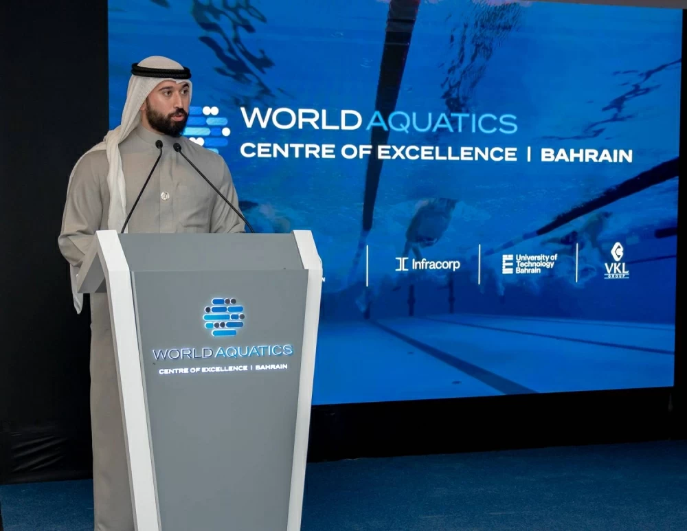 بالشراكة مع الاتحاد الدولي ومجموعة GFH واللجنة الأولمبيةخالد بن حمد يفتتح مركز التميز الدولي للرياضات المائية