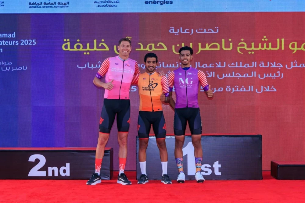 منافسة مثيرة في المرحلة الثانية من طواف ناصر بن حمد للدراجات الهوائية