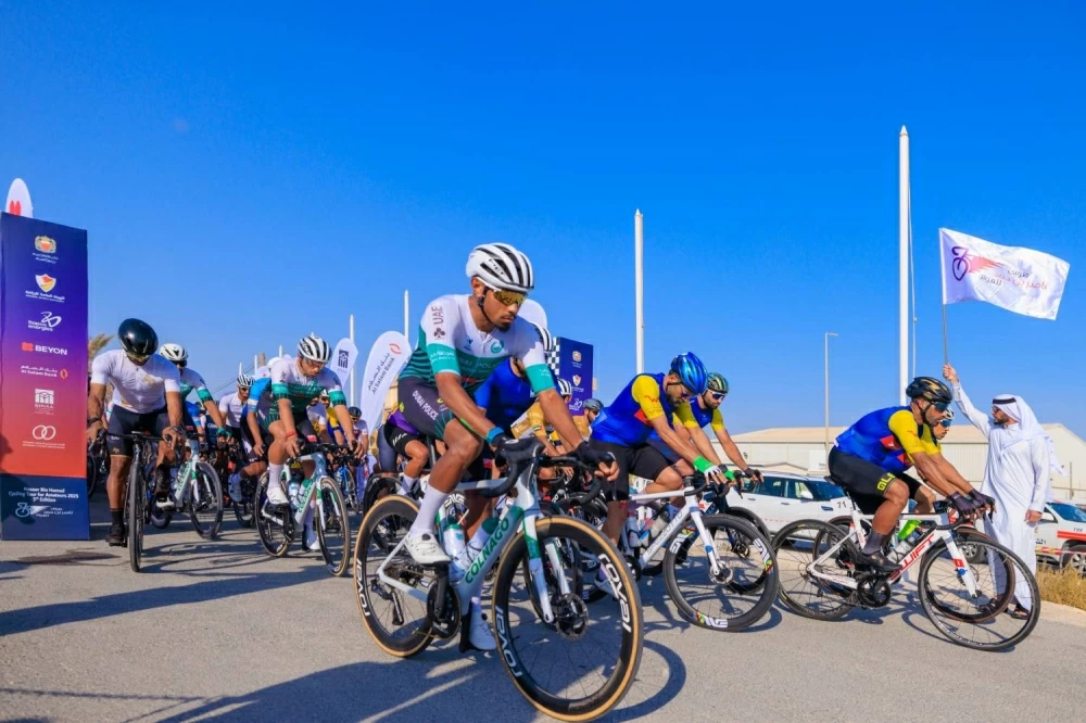 منافسة مثيرة في المرحلة الثانية من طواف ناصر بن حمد للدراجات الهوائية