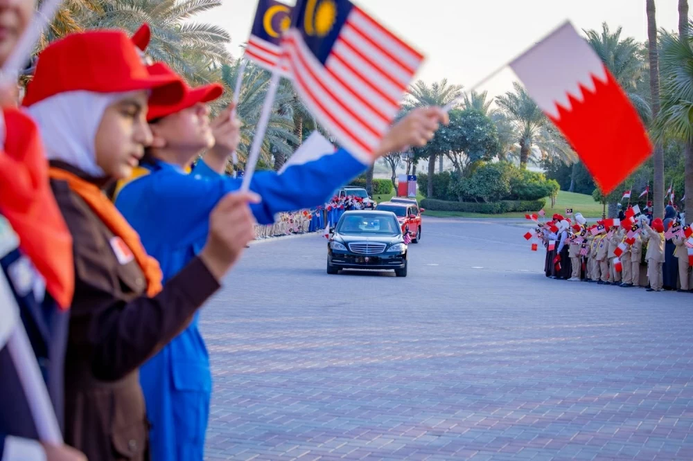 جلالة الملك يعقد اجتماعاً مع ملك مملكة ماليزيا