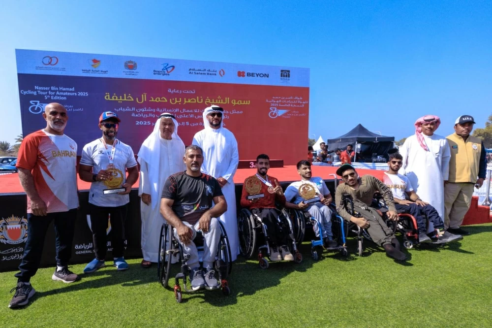 &laquo;بحرين جاينت&raquo; و&laquo;فيكتوريوس 1&raquo; أبطالُ طواف ناصر بن حمد للهواة للدراجات الهوائية