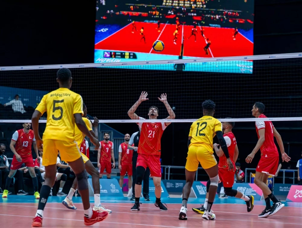 منتخبنا الوطني للكرة الطائرة يتجاوز تشاد ويلاقي قطر غدًا الأربعاء