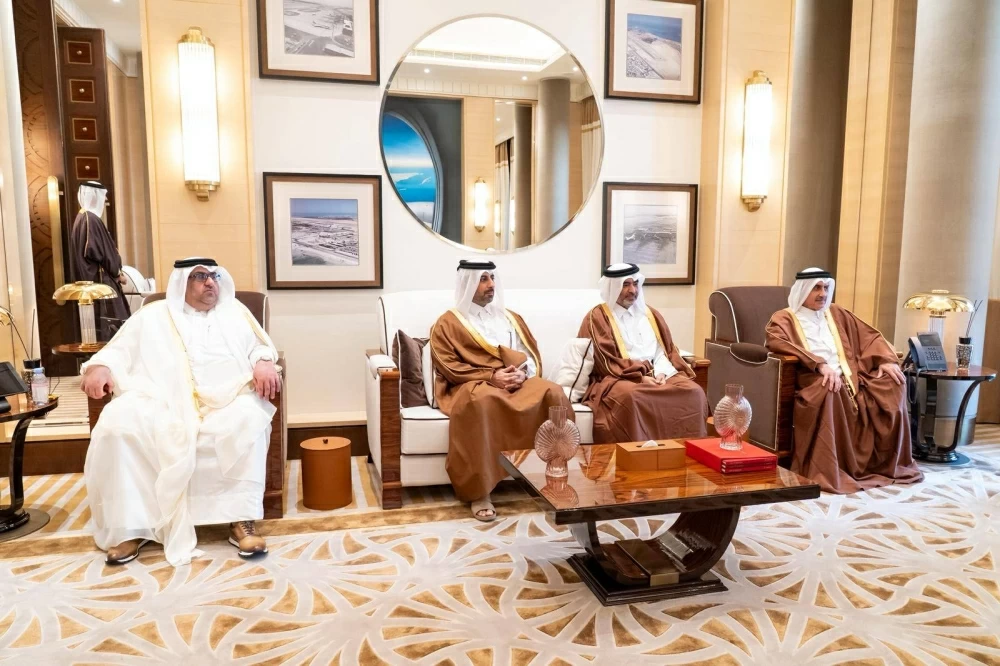 رئيسا مجلسي الشورى والنواب يستقبلان رئيس مجلس الشورى القطري