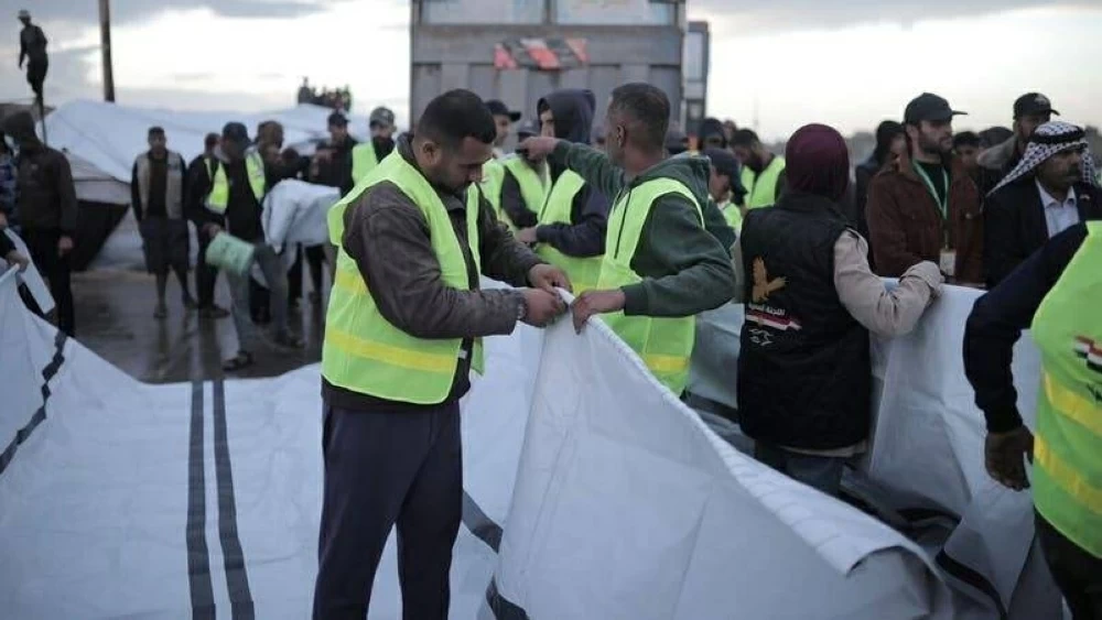 لمواجهة سوء الطقس.. قافلة خيام ومراكز إيواء مصرية جاهزة في غزة