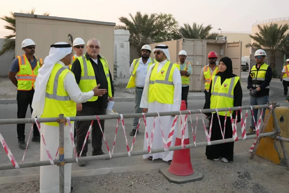 وكيل &laquo;الأشغال&raquo; يتفقد سير العمل في مشروع توسعة محطة شمال سترة لمعالجة مياه الصرف الصحي