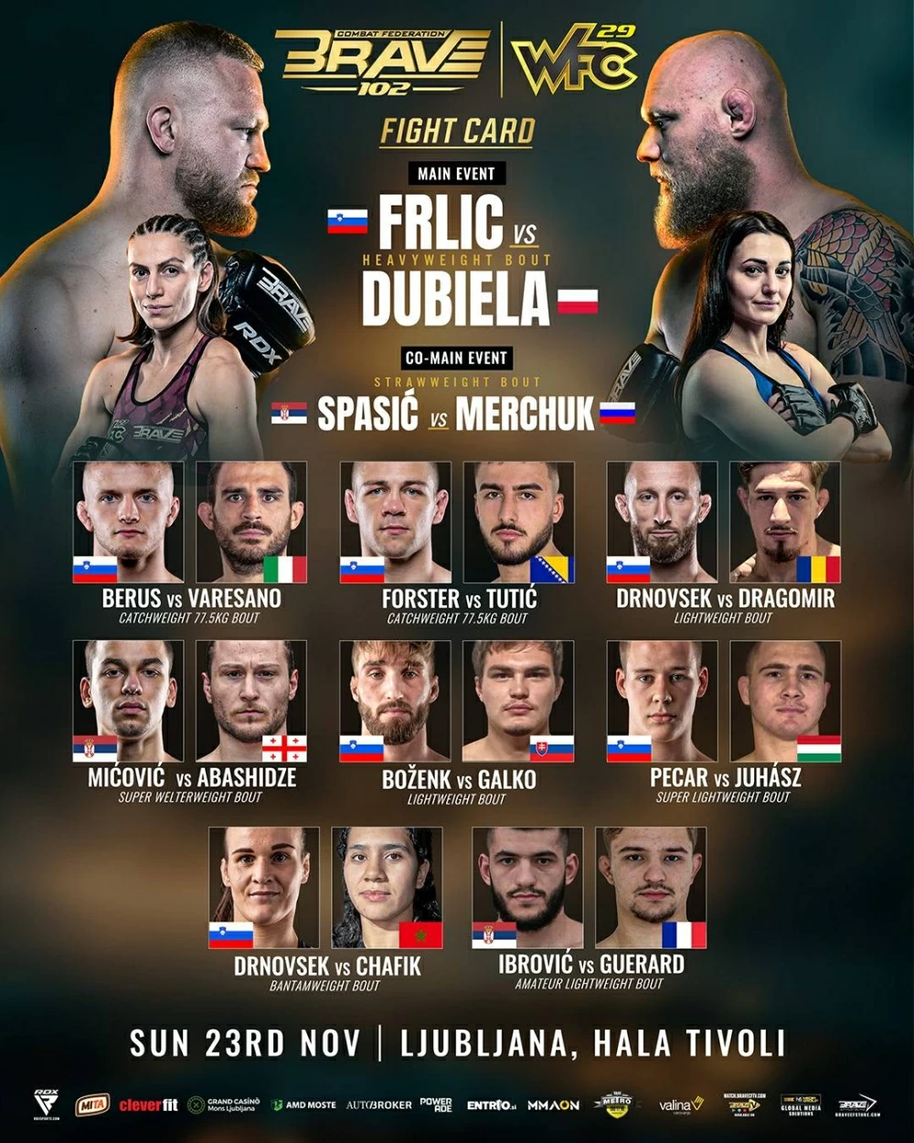 منظمة بريف البحرينية تشعل سلوفينيا من جديد بـ&laquo;BRAVE CF 102&raquo;