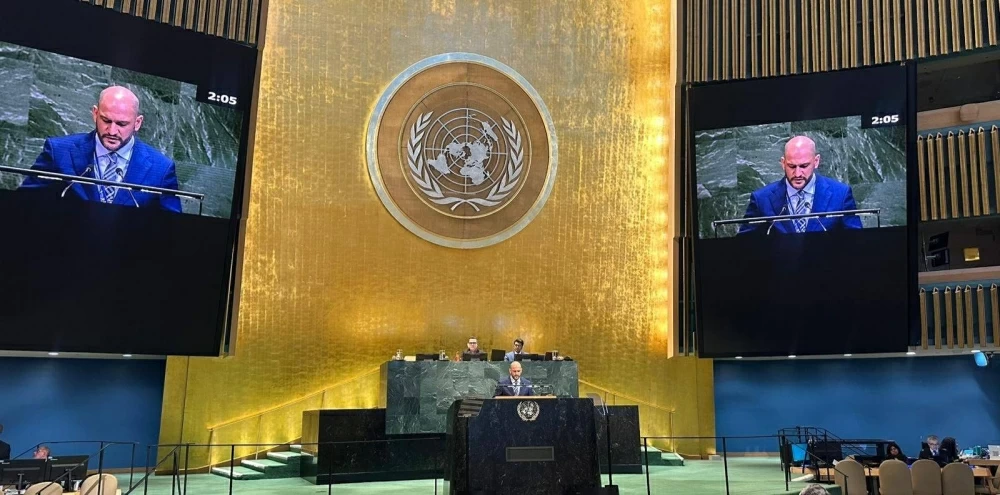 رئيس اللجنة الوطنية لمكافحة الاتجار بالأشخاص يشارك في الاجتماع رفيع المستوى للجمعية العامة للأمم المتحدة المعني بتقييم خطة العمل  في نيويورك