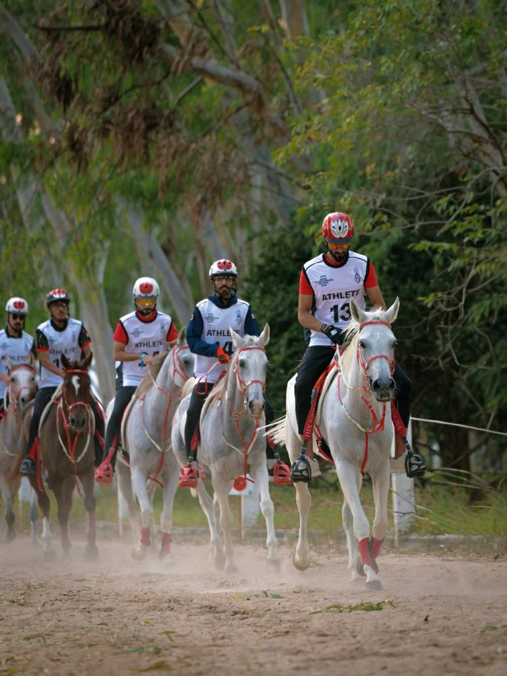 ناصر بن حمد يشهد الفحص البيطري لبطولة آسيا للفروسية في تايلاند