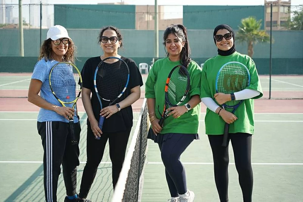 نسائية التنس تقيم البطولة الثانية لزوجي للسيدات بمناسبة يوم المرأة البحرينية
