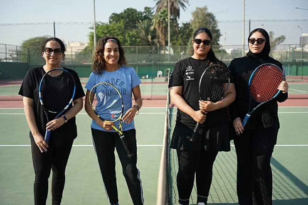 نسائية التنس تقيم البطولة الثانية لزوجي للسيدات بمناسبة يوم المرأة البحرينية