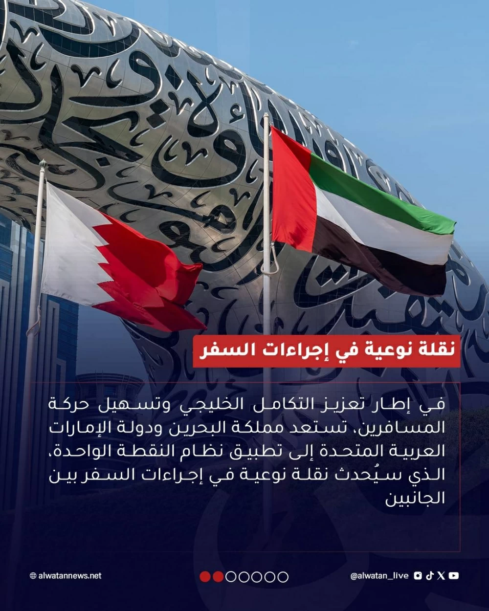 &laquo;النقطة الواحدة&raquo; بين الإمارات والبحرين يدخل حيّز التنفيذ ديسمبر الجاري