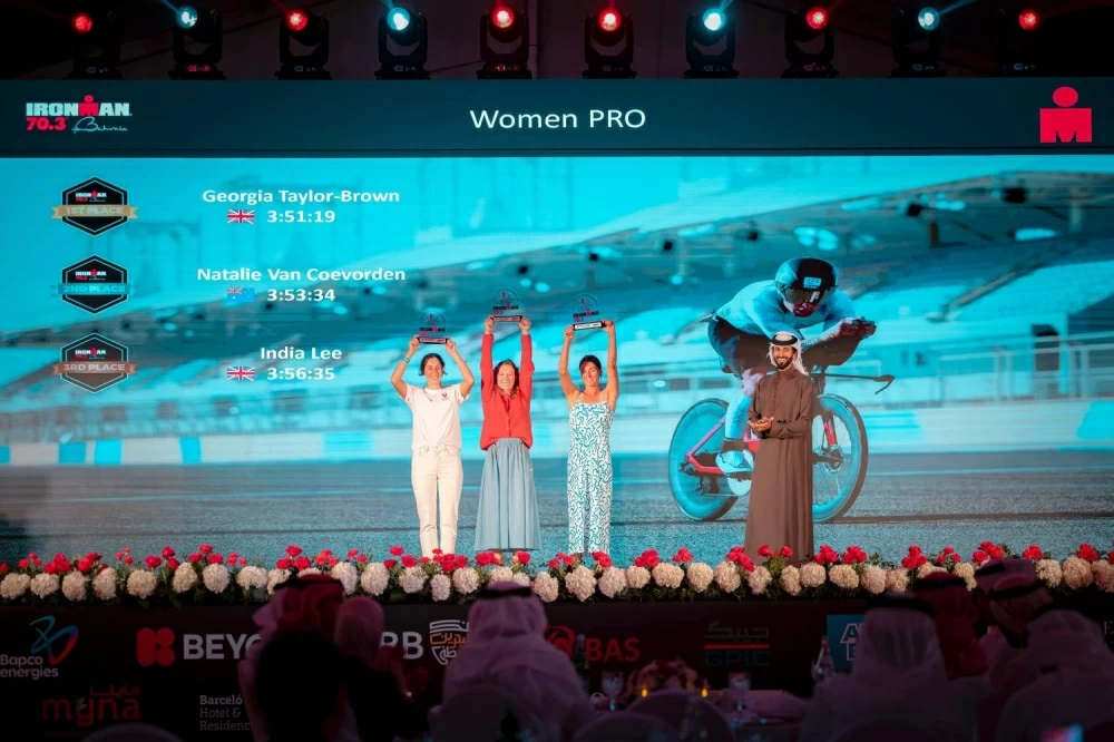 ناصر بن حمد يحضر ختام بطولة الشرق الأوسط للرجل الحديدي 70.3