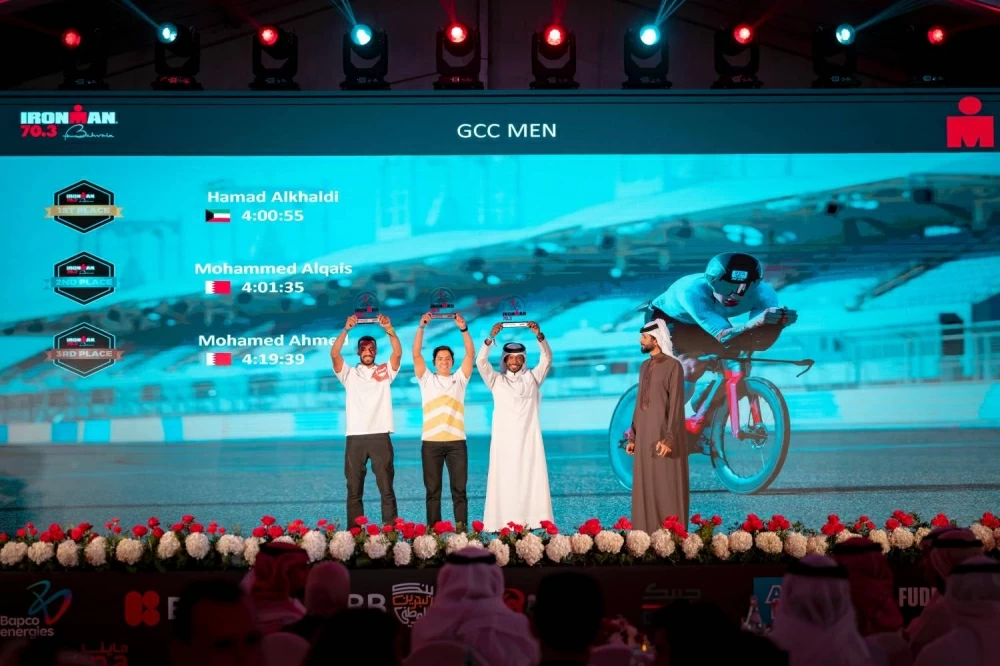 ناصر بن حمد يحضر ختام بطولة الشرق الأوسط للرجل الحديدي 70.3