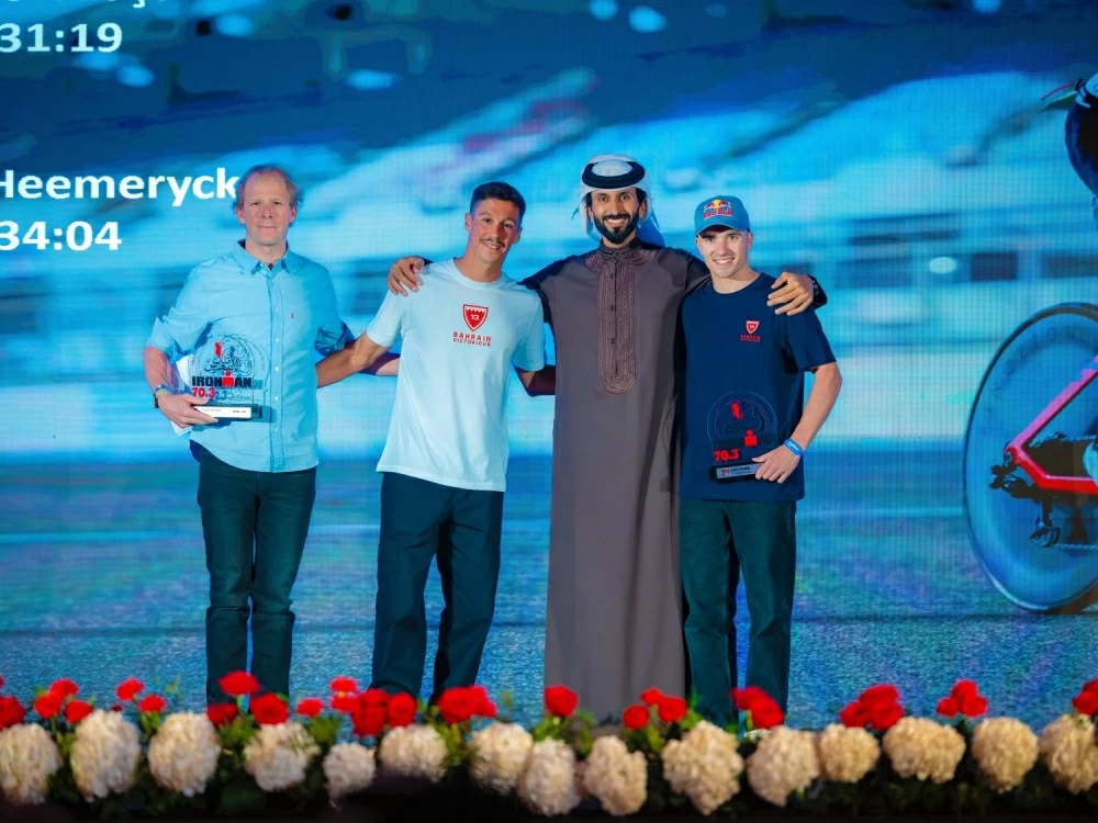 ناصر بن حمد يحضر ختام بطولة الشرق الأوسط للرجل الحديدي 70.3