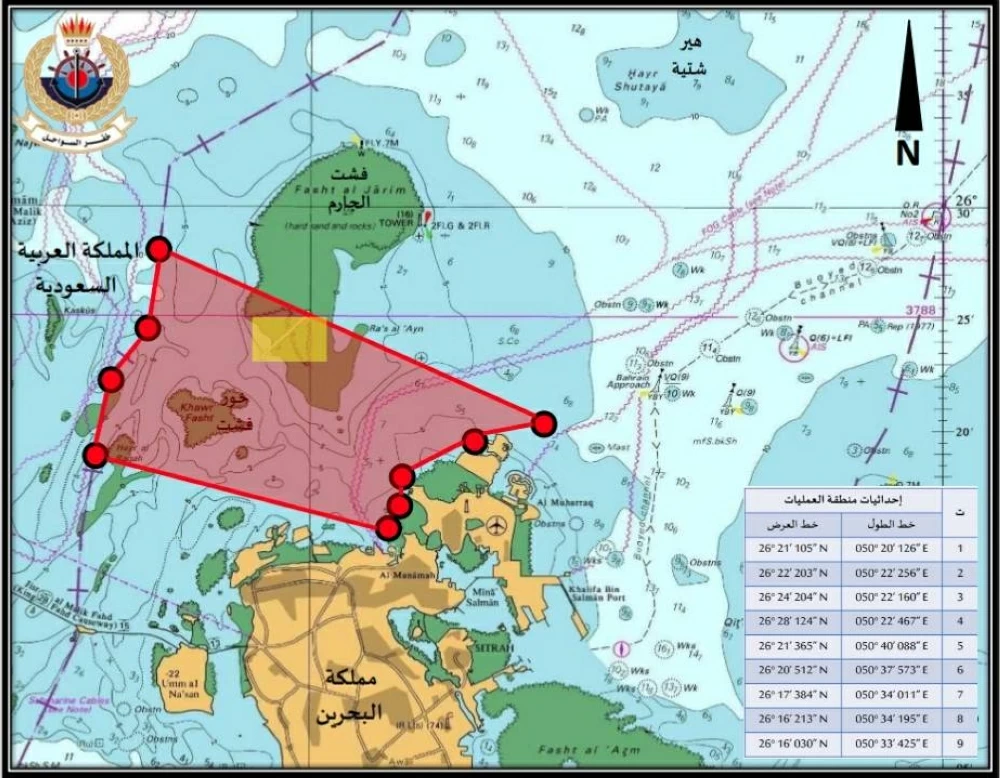 خفر السواحل تعلن عن استمرار أعمال المسح البحري في منطقة فشت الجارم