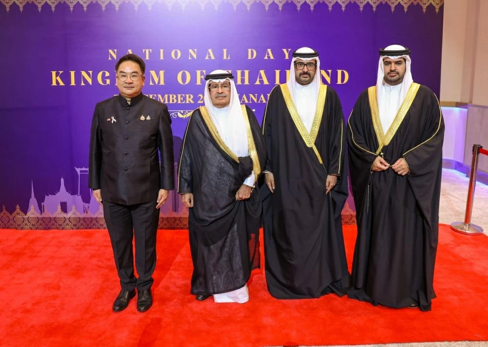 علي بن خليفة يحضر حفل الاستقبال بمناسبة ذكرى اليوم الوطني لمملكة تايلاند