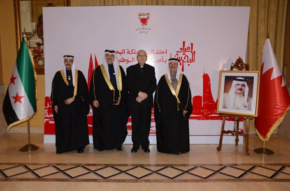 سفير البحرين&nbsp;بسوريا&nbsp;يقيم مأدبة عشاء بمناسبة الأعياد الوطنية&nbsp;&nbsp;