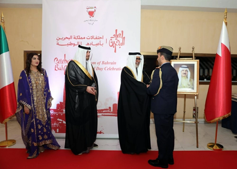 سفارة البحرين بإيطاليا تقيم حفل استقبال بمناسبة الأعياد الوطنية