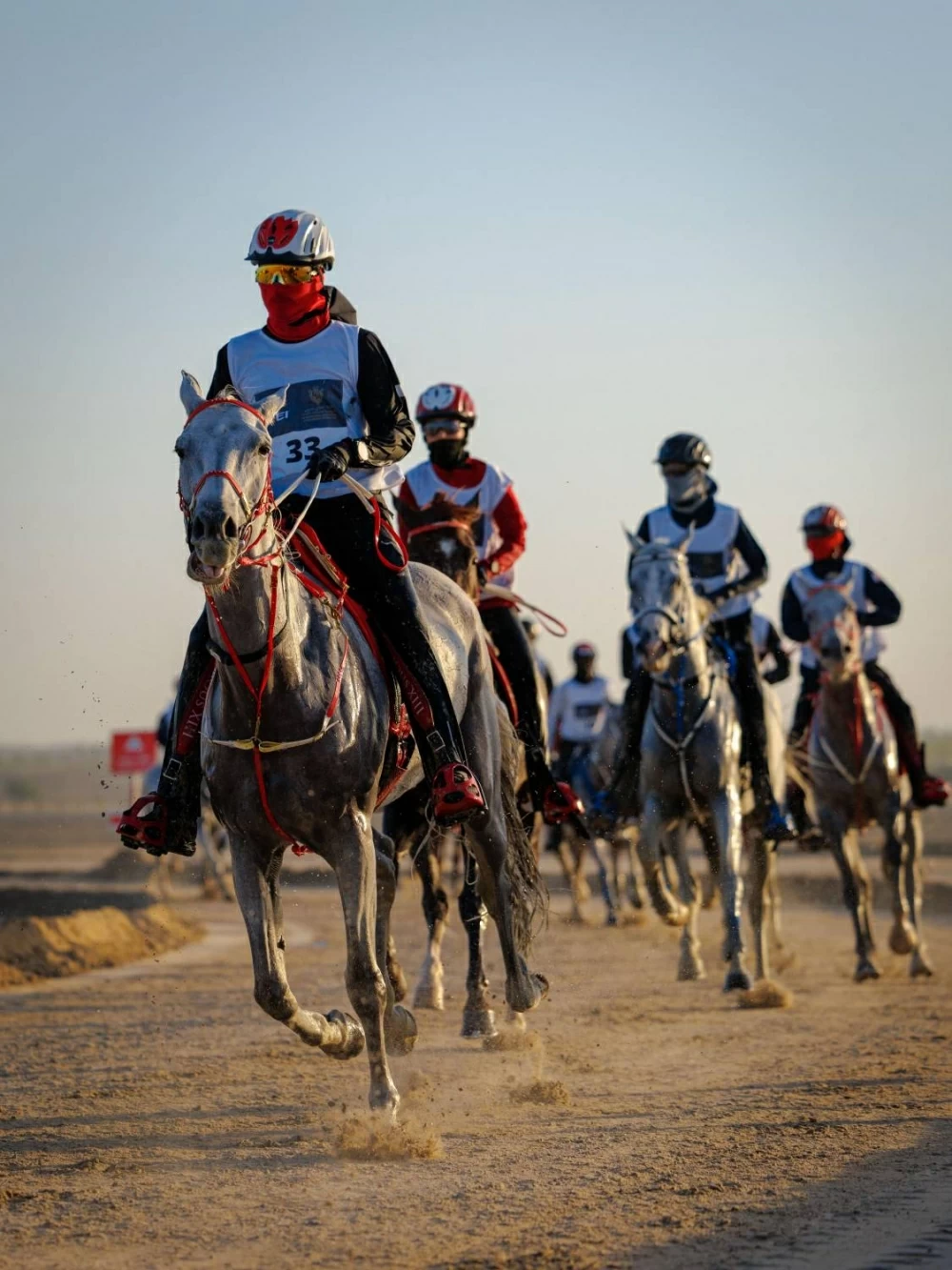 ناصر بن حمد يتابع سباق بطولة العيد الوطني للقدرة