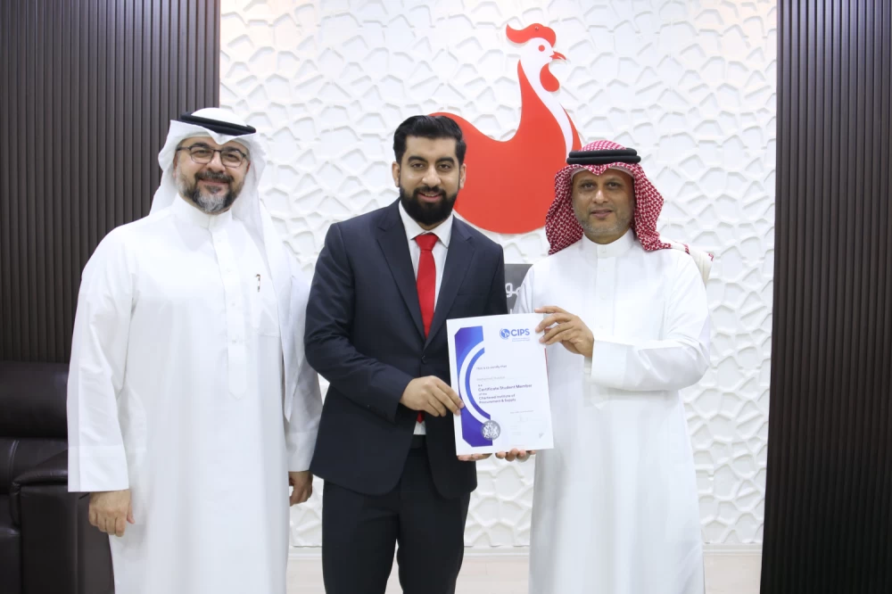 &laquo;دلمون للدواجن&raquo; تحتفي بحصول أحد كوادرها على الاعتماد الدولي &laquo;CIPS&raquo;