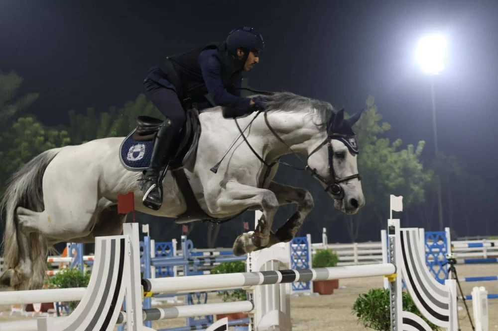 فريق &laquo;الداخلية&raquo; لقفز الحواجز يفوز بالمركز الأول في مسابقة بطولة العيد الوطني