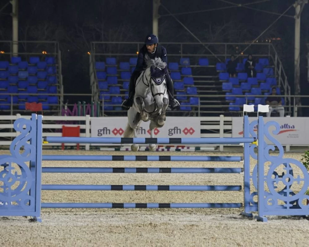 معيوف الرميحي بطلاً للمسابقة الكبرى لبطولة العيد الوطني لقفز الحواجز